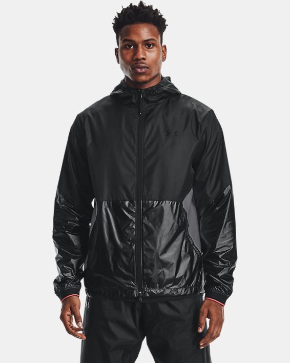 Men's UA RUSH™ Legacy Windbreaker Jacket, Black, pdpMainDesktop image number 0